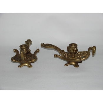 Świeczniki z mosiądzu – widok z boku